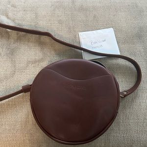 Brand New Large Cognac Circle Crossbody Bag